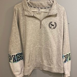 PINK Victoria’s Secret Half-Zip Crewneck